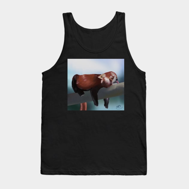 Sleeping Red Panda Tank Top by Acemations